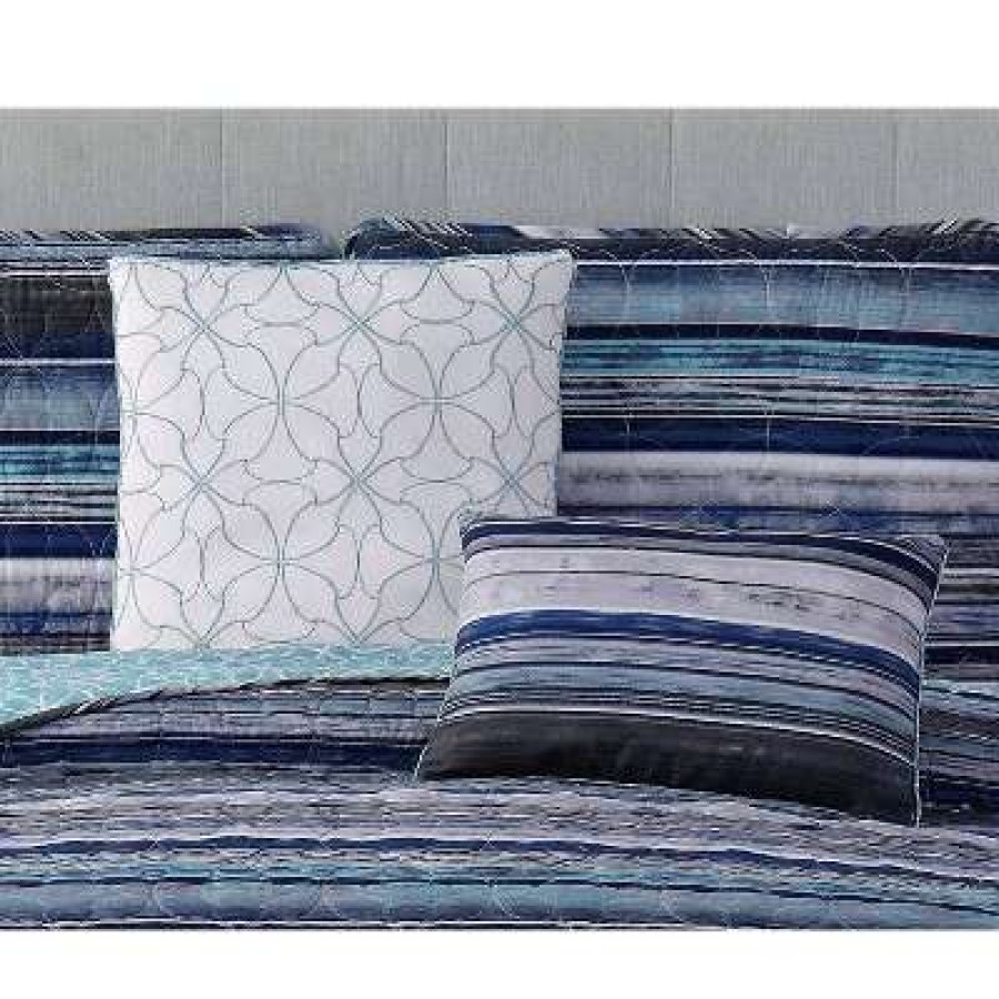 Quilt Bedding Sets * | New Geneva Home Fashion Hartley Stripe Quilt Set