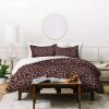 Duvet Cover Bedding Sets * | Brand New Dash And Ash Leopard Duvet Set Deny Designs Brown