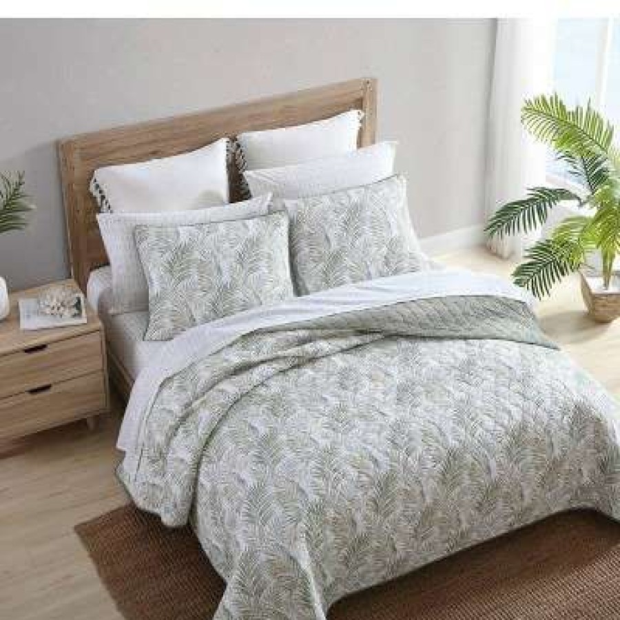 Quilt Bedding Sets * | Buy Maui Palm Quilt & Sham Set Tommy Bahama Green