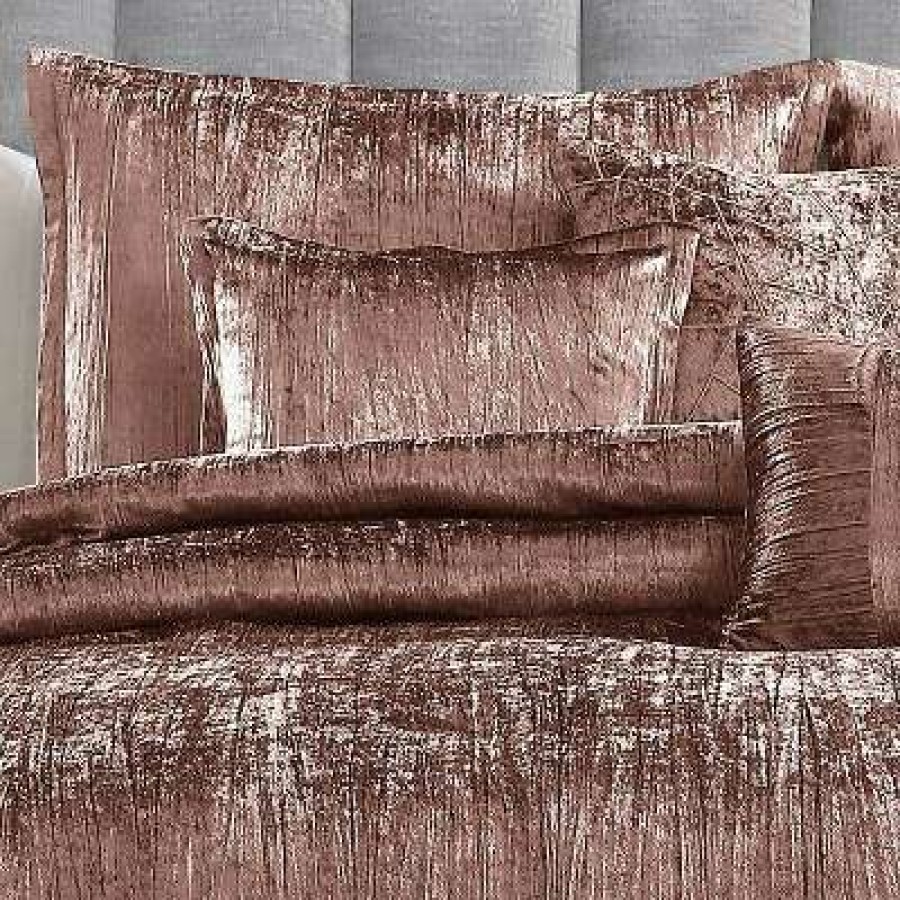 Comforter Bedding Sets * | Best Reviews Of Turin Crinkle Velvet Comforter Set Riverbrook Home