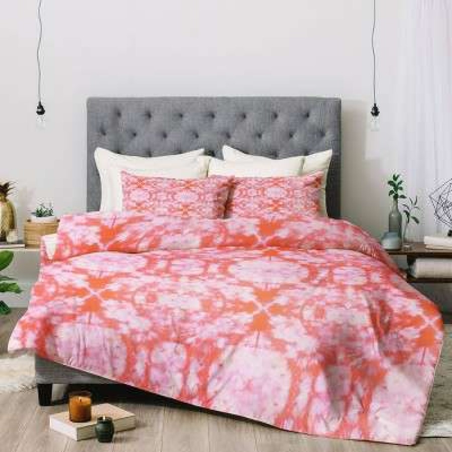 Duvet Cover Bedding Sets * | Wholesale Schatzi Brown Bexeley Tie Dye Duvet Set Pink Deny Designs