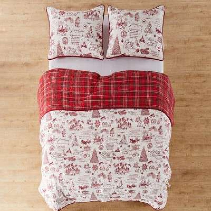 Quilt Bedding Sets * | Best Reviews Of Yuletide Holiday Quilt Set Levtex Home