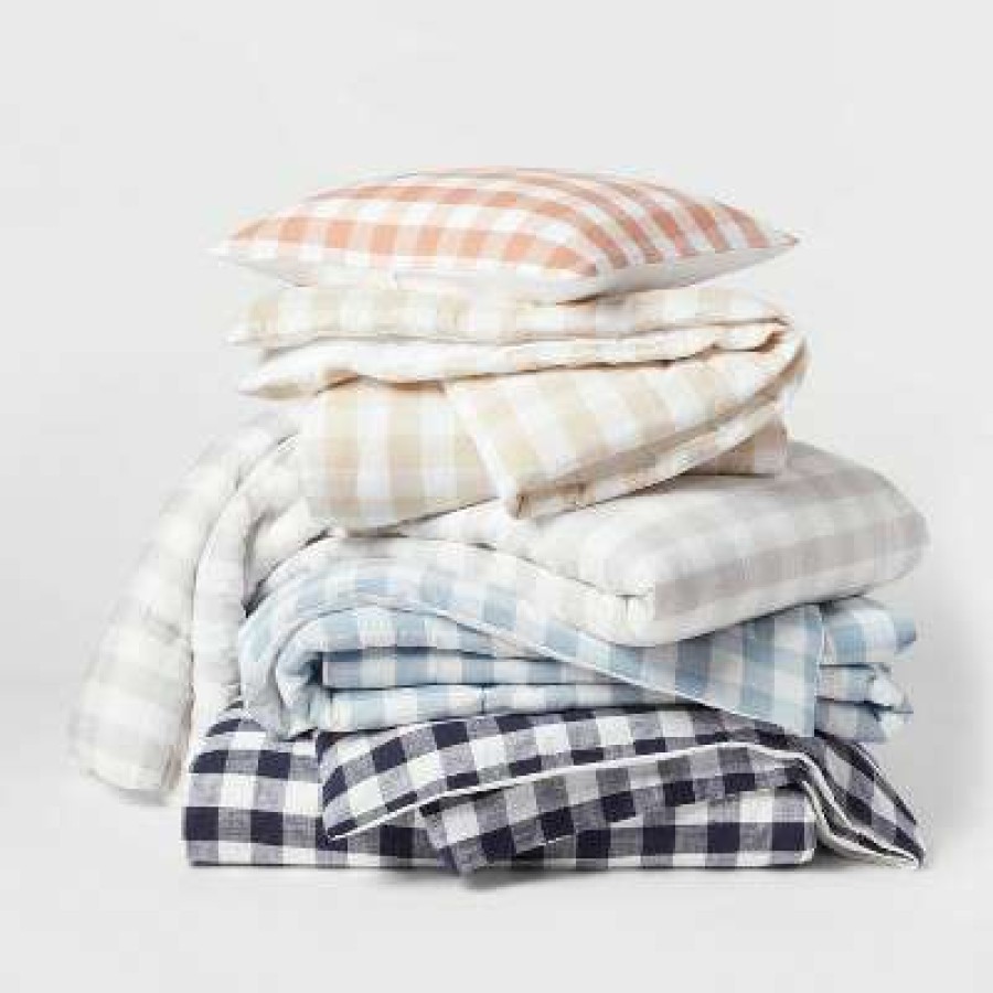 Bedding Collections * | New Yarn-Dyed Gingham Bedding Collection Threshold