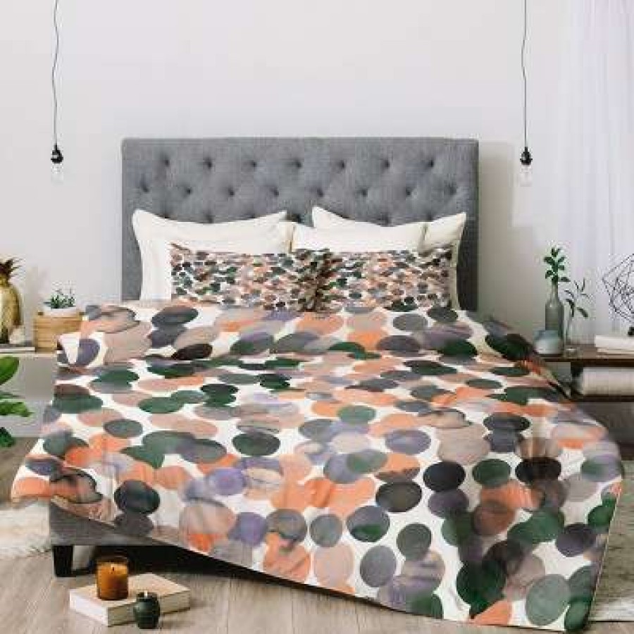 Comforter Bedding Sets * | Budget Amy Sia Gracie Spot Comforter Set Deny Designs Orange