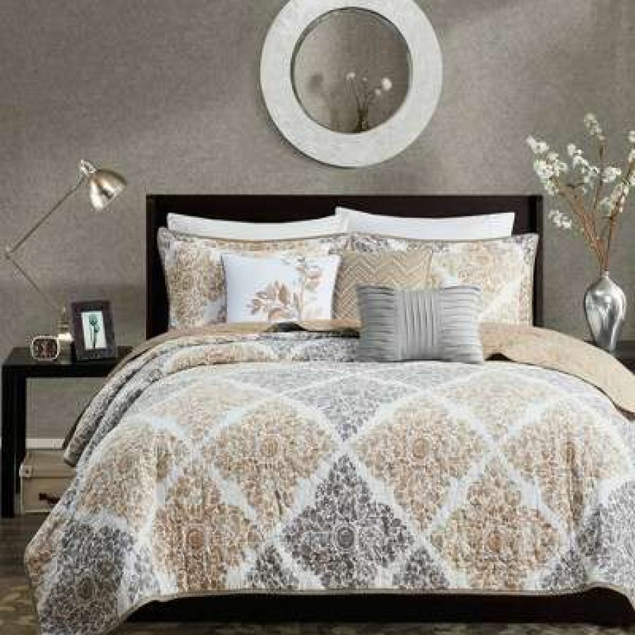 Coverlet Bedding Sets * | Deals Madison Park Arbor 6Pc Reversible Coverlet Set