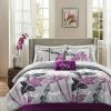 Comforter Bedding Sets * | Outlet Madison Park Kendall Complete Comforter And Cotton Sheet Set Purple