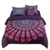 Duvet Cover Bedding Sets * | Hot Sale 5 Pcs Polyester Bohemian Bedding Sets Queen Purple Piccocasa