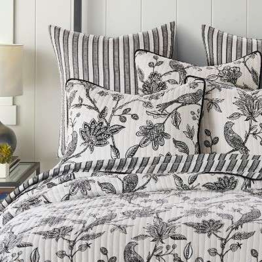 Quilt Bedding Sets * | Top 10 Tanzie Black Quilt Set Black & White Levtex Home