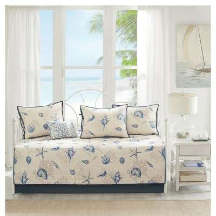 Quilt Bedding Sets * | Top 10 Madison Park Blue Rockaway Daybed Cover Set (75 39") 6Pc