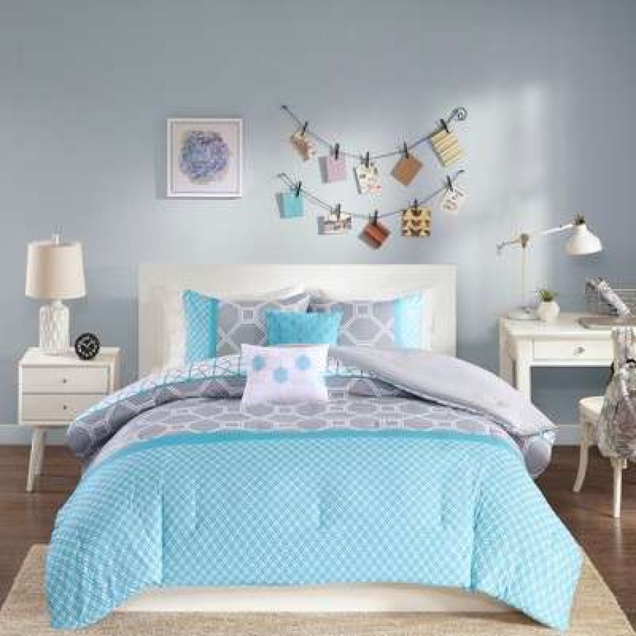 Comforter Bedding Sets * | Best Deal Intelligent Design Sarah Comforter Set Teal