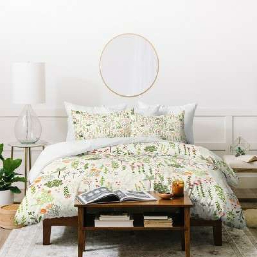 Duvet Cover Bedding Sets * | Outlet Iveta Abolina Goodness Floral Duvet Set Deny Designs