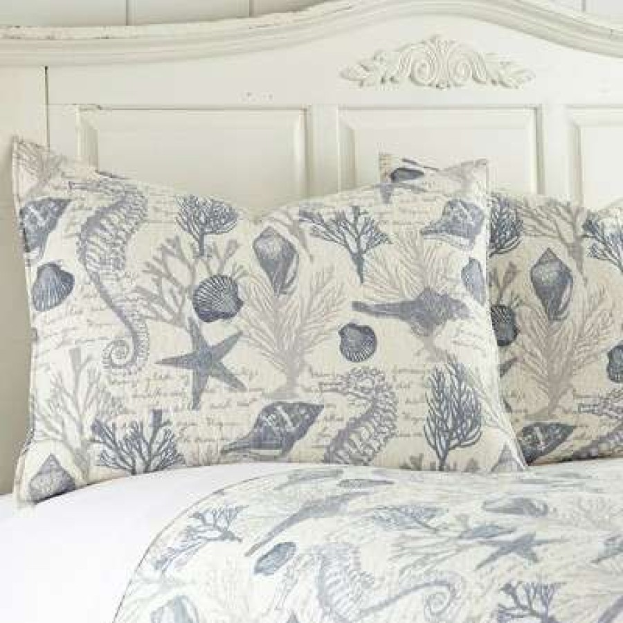 Quilt Bedding Sets * | Best Pirce Tahiti Grey Quilt And Pillow Sham Set Levtex Home