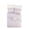 Comforter Bedding Sets * | Hot Sale Ruched Stripe Comforter Set Jessica Simpson Light Purple