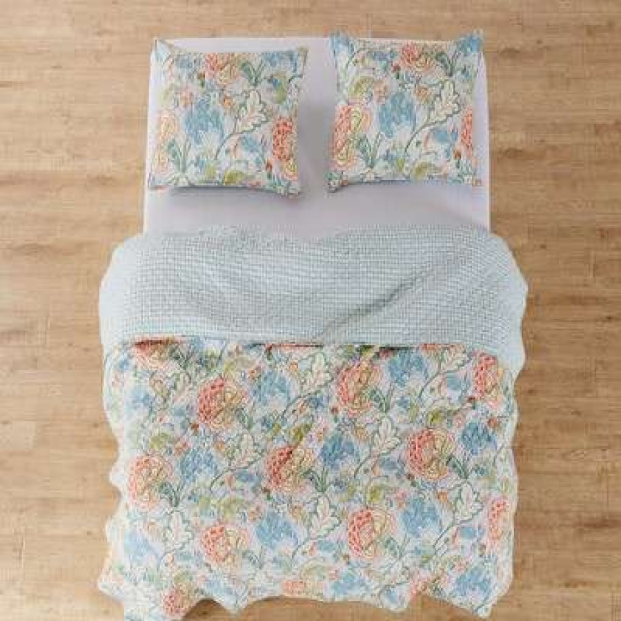 Quilt Bedding Sets * | Best Sale Angelica Spring Quilt And Pillow Sham Set Levtex Home