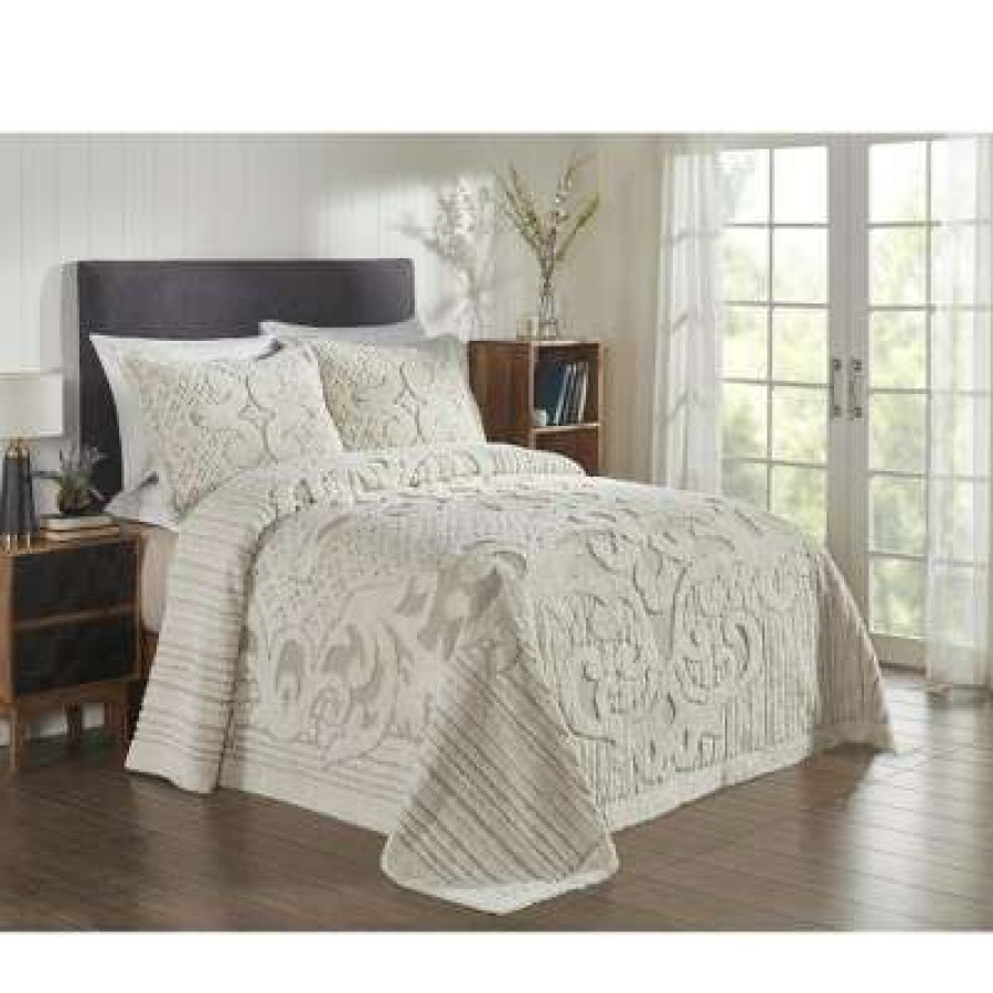 Bedspread Bedding Sets * | Budget Serenity Collection 100% Cotton Tufted Unique Luxurious Bedspread Set Better Trends