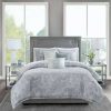 Duvet Cover Bedding Sets * | Best Reviews Of Madison Park Karlene Cotton Sateen Duvet Cover Set Gray