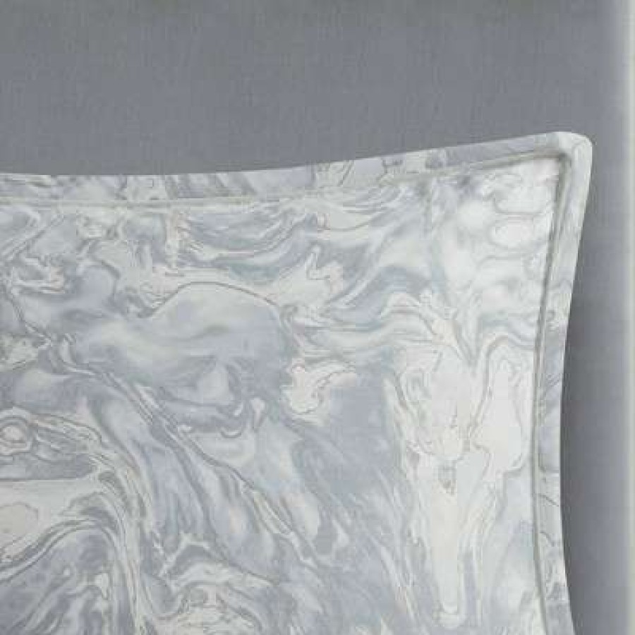 Duvet Cover Bedding Sets * | Best Reviews Of Madison Park Karlene Cotton Sateen Duvet Cover Set Gray