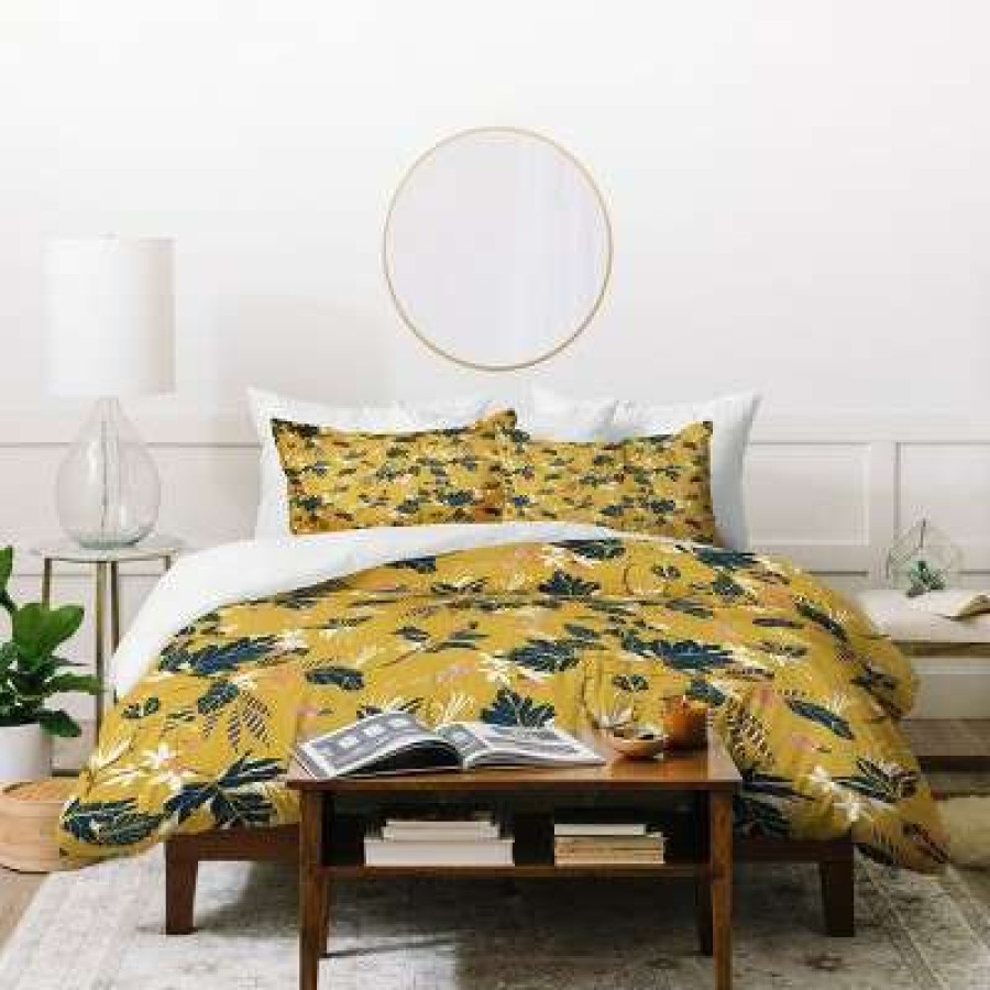 Duvet Cover Bedding Sets * | Budget Marta Barragan Camarasa Floral Duvet Set Deny Designs