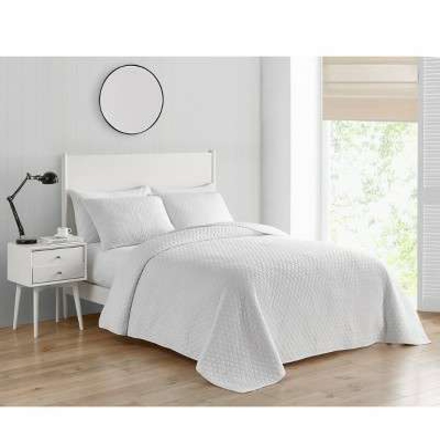 Quilt Bedding Sets * | Cheapest Essential Solid Quilt & Sham Set White Scout Home