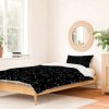 Duvet Cover Bedding Sets * | Deals Avenie Constellations Duvet Set Deny Designs Black