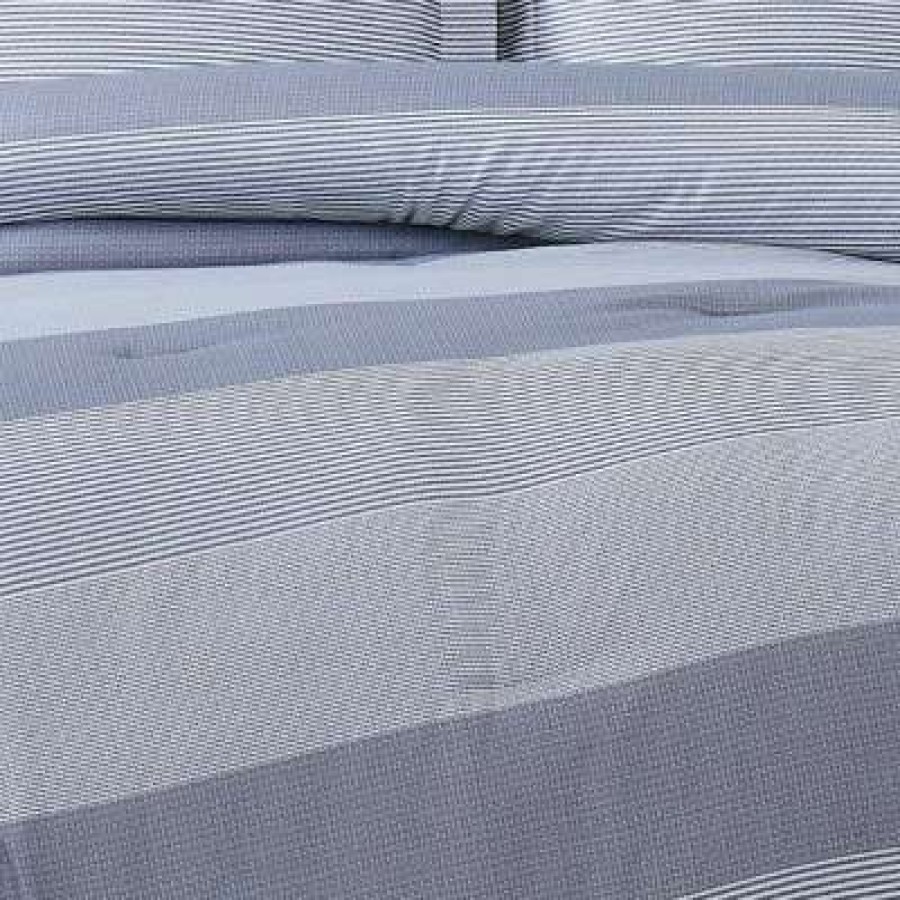 Duvet Cover Bedding Sets * | Best Reviews Of Multi Stripe Duvet Cover Set Gray Truly Soft