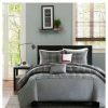 Duvet Cover Bedding Sets * | Coupon Intelligent Design Gray Chet Plaid Print Button Multiple Piece Duvet Set