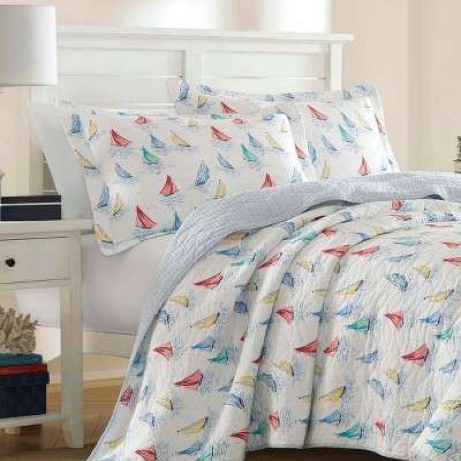 Quilt Bedding Sets * | New Blue Ahoy Quilt Set Laura Ashley