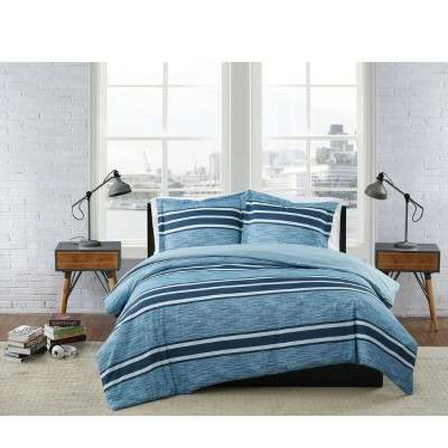 Bedding Collections * | Best Pirce London Fog Londong Fog Mitchell Stripe Bedding Collection