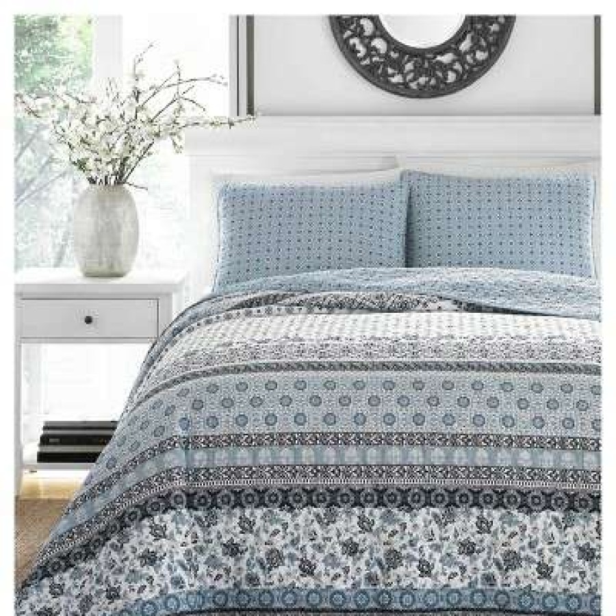 Quilt Bedding Sets * | Outlet Light Blue Bexley Quilt Set Stone Cottage