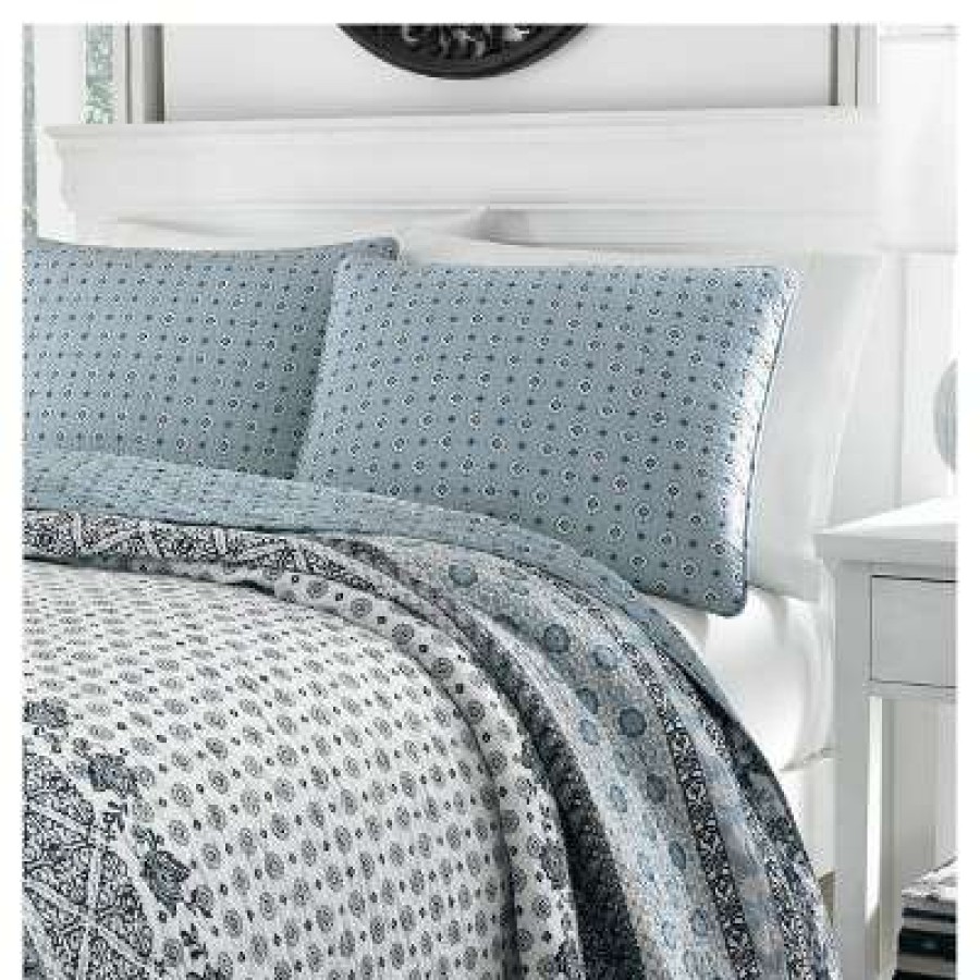 Quilt Bedding Sets * | Outlet Light Blue Bexley Quilt Set Stone Cottage