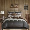 Comforter Bedding Sets * | Flash Sale Woolrich Bitter Creek Oversized Comforter Set Gray/Brown