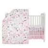 Quilt Bedding Sets * | Coupon Bedtime Originals Blossom Pink Watercolor Floral 3-Piece Baby Crib Bedding Set