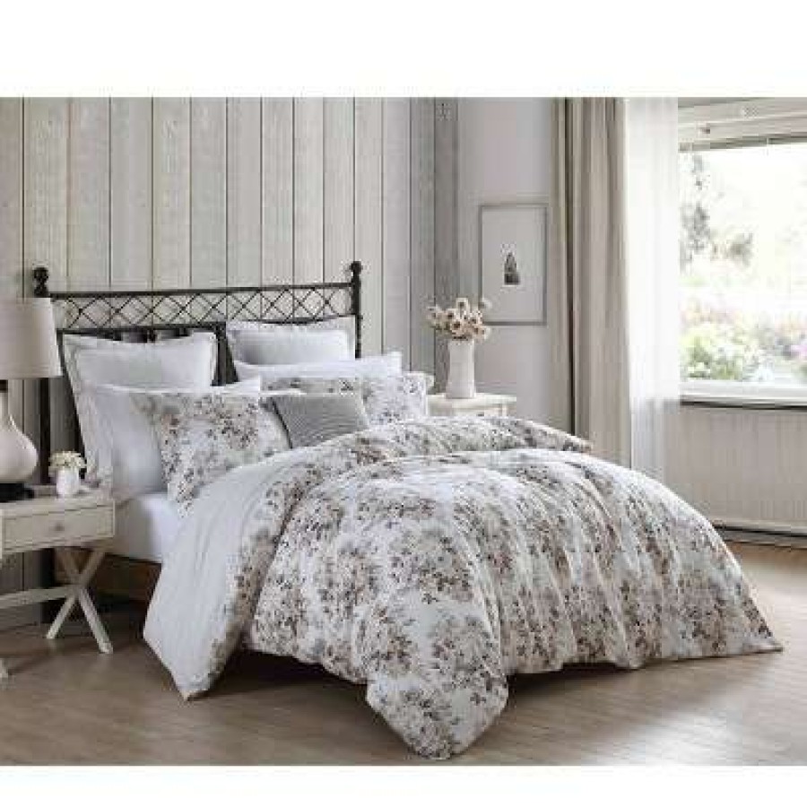 Comforter Bedding Sets * | Best Sale 6Pc Berrie Comforter Sham Bonus Set Stone Cottage Brown