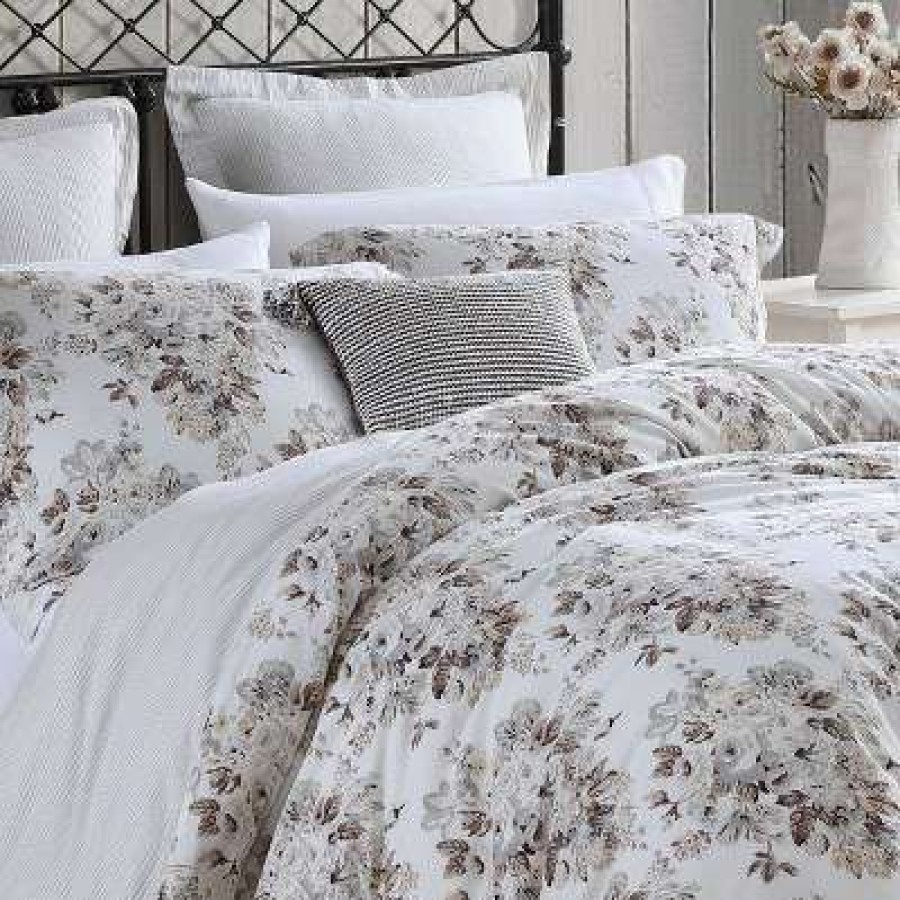 Comforter Bedding Sets * | Best Sale 6Pc Berrie Comforter Sham Bonus Set Stone Cottage Brown