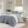 Comforter Bedding Sets * | Flash Sale Intelligent Design Remy Color Block Overfilled Sherpa Comforter Set Gray/Ivory