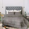 Comforter Bedding Sets * | Cheap Little Arrow Design Co Dash Dot Stripes Comforter Set Deny Designs Gray