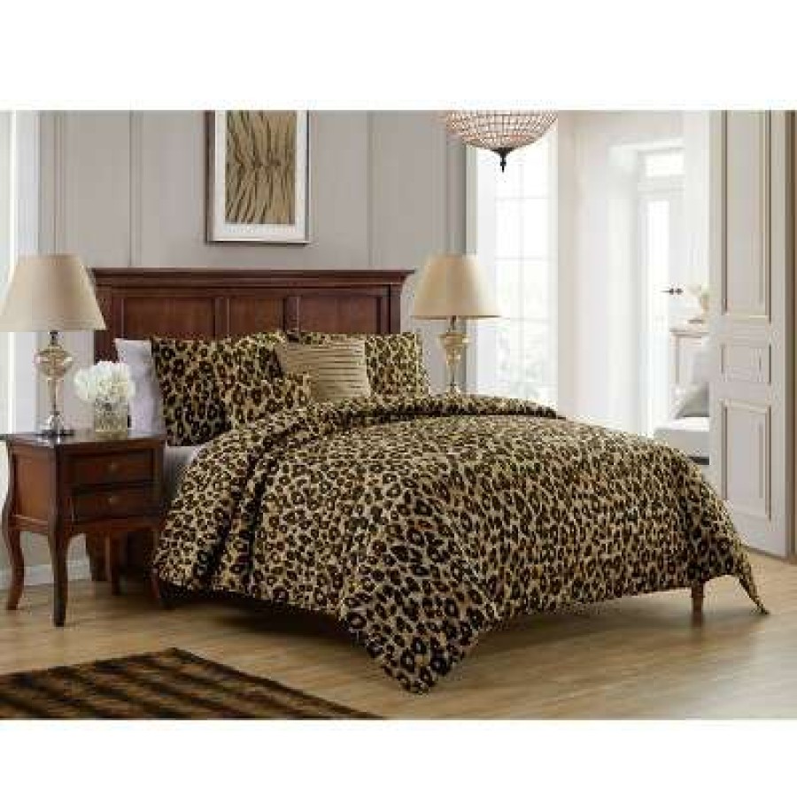 Quilt Bedding Sets * | Best Pirce Cheetah Reversible Quilt Set Vcny