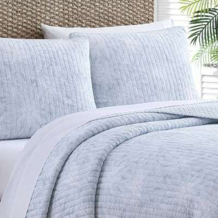 Quilt Bedding Sets * | Wholesale Makena Quilt & Sham Set Tommy Bahama Blue