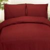 Comforter Bedding Sets * | Coupon Plazatex Embossed Dobby Stripe 90Gsm Microfiber Super Soft Bed In A Bag Burgundy