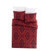 Comforter Bedding Sets * | Promo 5Pc Damask Medallion Comforter Set Presidio Square Red