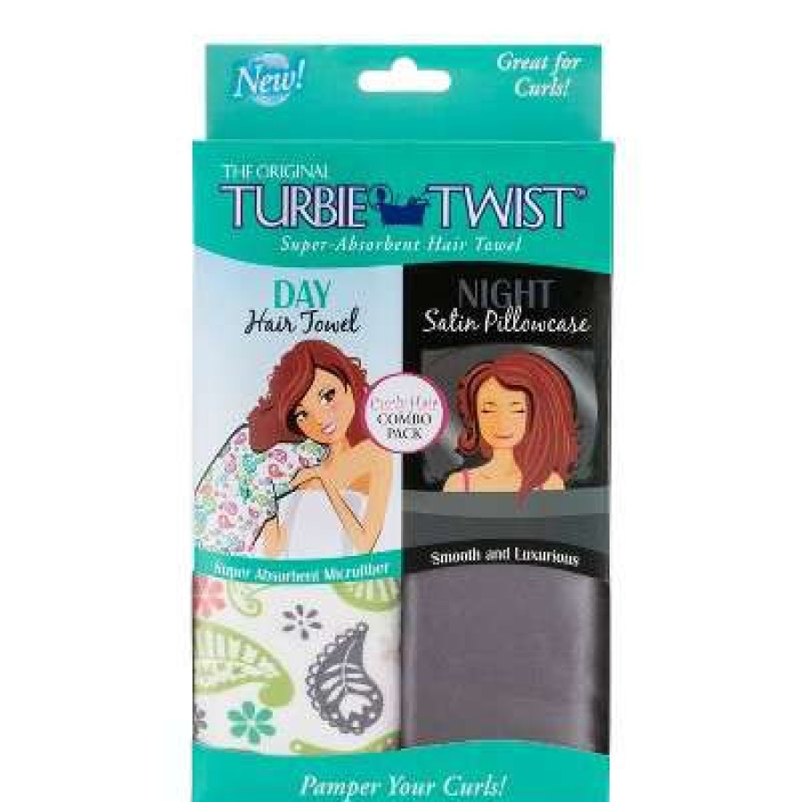 Duvet Cover Bedding Sets * | Best Reviews Of Turbie Twist Turbie Towel And Satin Pillowcase