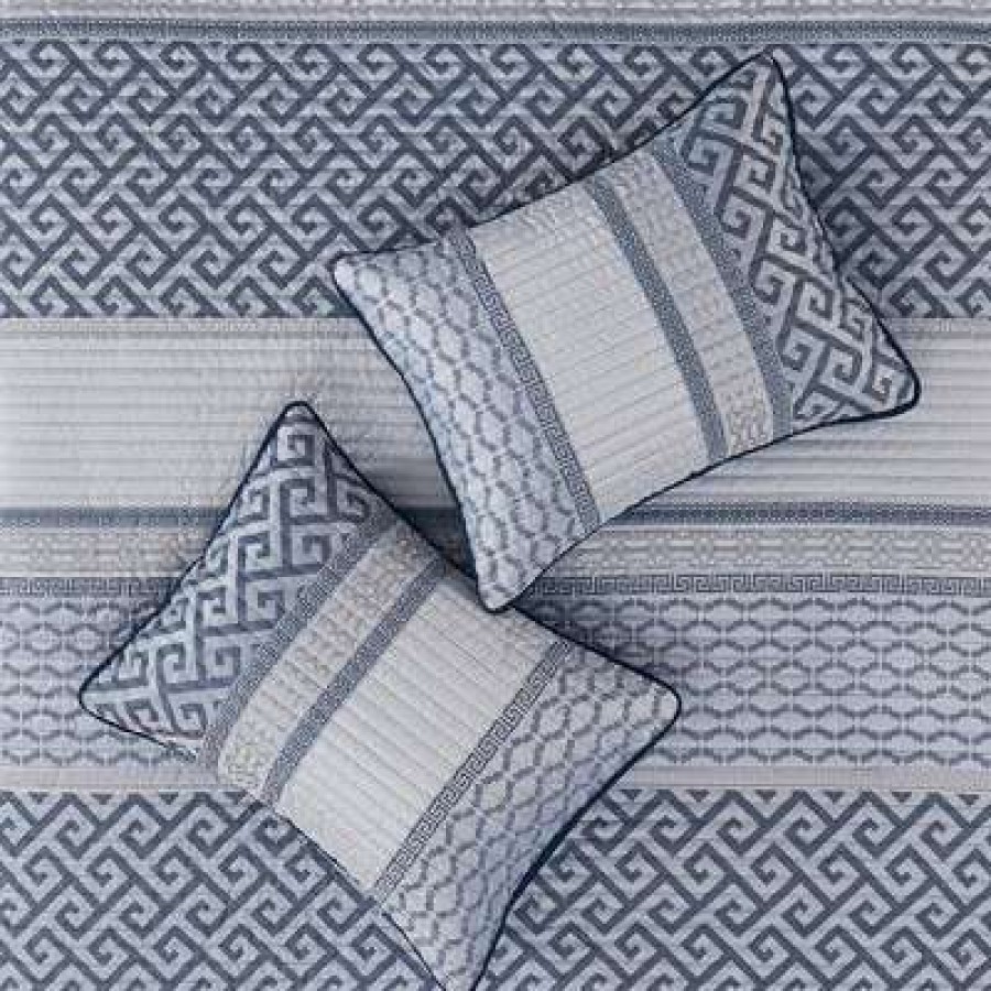 Coverlet Bedding Sets * | Budget Madison Park William Jacquard Coverlet Set Navy