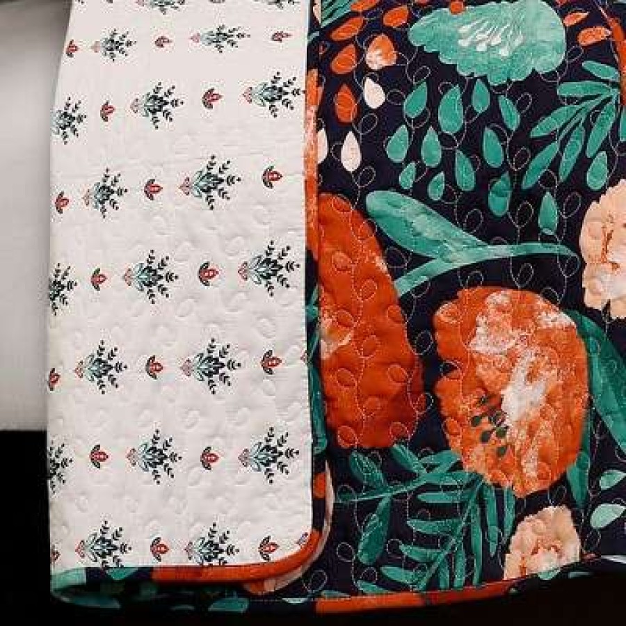 Quilt Bedding Sets * | Wholesale Lush Decor Poppy Garden Quilt Set Lush Decor