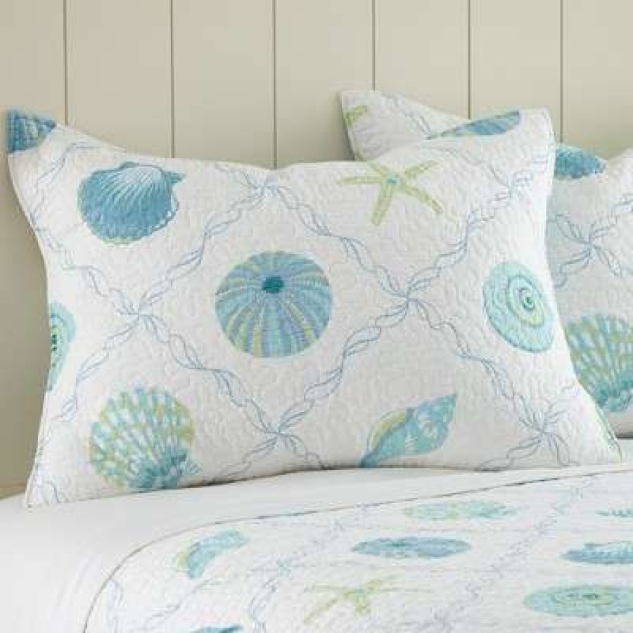 Quilt Bedding Sets * | Wholesale Marine Dream Seaglass Quilt Set One King Quilt And Two King Shams Levtex Home