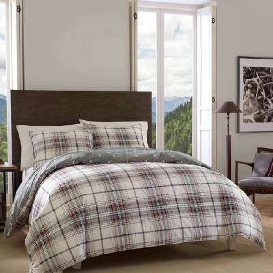 Duvet Cover Bedding Sets * | Top 10 Alder Plain Reversible Duvet Cover Set Eddie Bauer