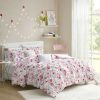 Comforter Bedding Sets * | Wholesale Intelligent Design Penelope Floral Printed Ruched Comforter Set Pink