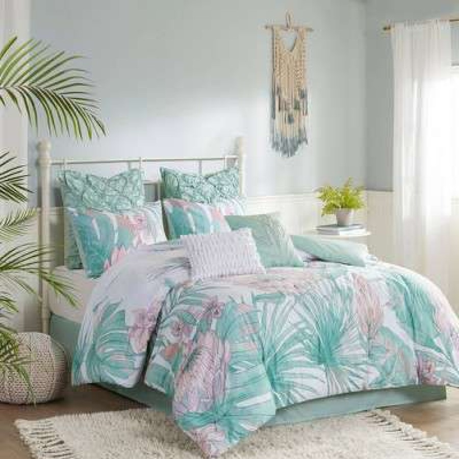 Comforter Bedding Sets * | Best Sale Madison Park Mystic Cotton Printed Comforter Set Aqua