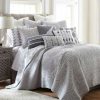 Quilt Bedding Sets * | Discount Carlisle Grey Quilt And Pillow Sham Set Levtex Home