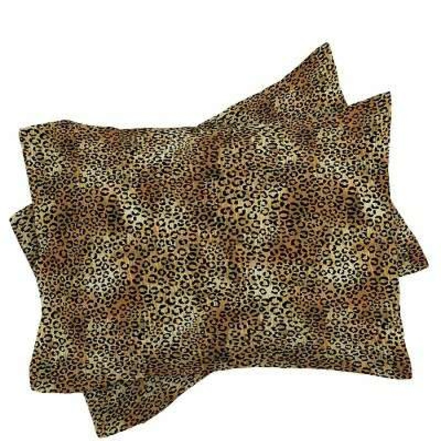 Duvet Cover Bedding Sets * | Coupon Deny Designs Schatzi Brown Leopard King Duvet Set Tan