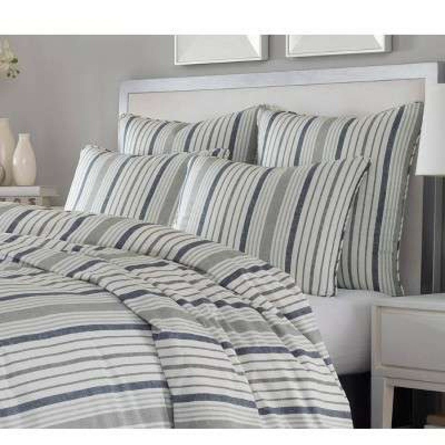 Duvet Cover Bedding Sets * | Wholesale Gray Conrad Duvet Cover Set Stone Cottage